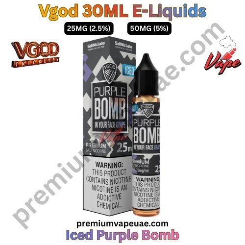 Vgod 30ML E-Liquids Iced Purple Bomb 25MG and 50MG