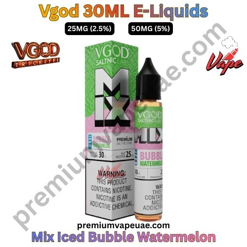 Vgod 30ML E-Liquids Mix Iced Bubble Watermelon 25MG and 50MG
