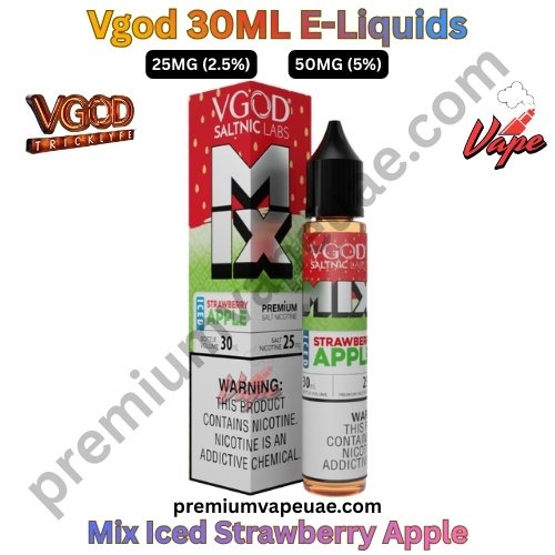 Vgod 30ML E-Liquids Mix Iced Strawberry Apple 25MG and 50MG