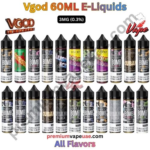 Vgod 60ML E-Liquids All Flavors 3MG