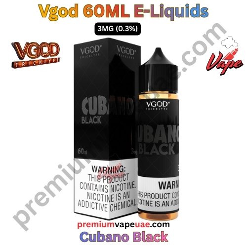 Vgod 60ML E-Liquids Cubano Black 3MG