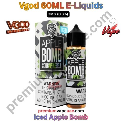 Vgod 60ML E-Liquids Iced Apple Bomb 3MG