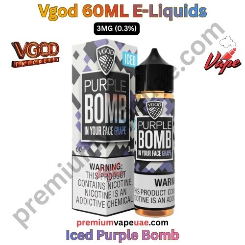 Vgod 60ML E-Liquids Iced Purple Bomb 3MG