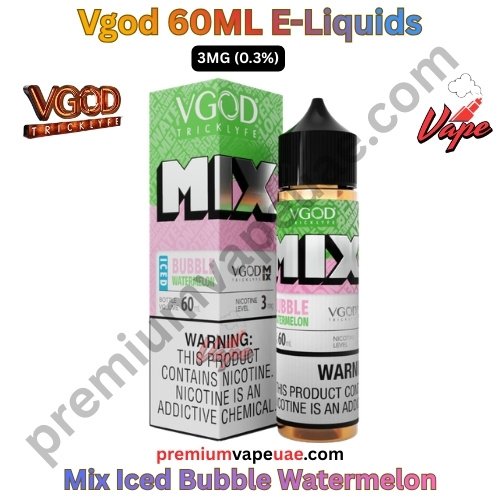Vgod 60ML E-Liquids Mix Iced Bubble Watermelon 3MG