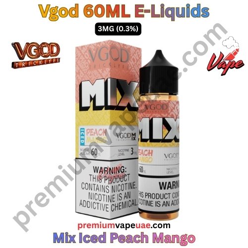 Vgod 60ML E-Liquids Mix Iced Peach Mango 3MG