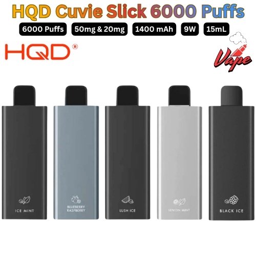 HQD Cuvie Slick 6000 Puffs 20MG All Flavors in Dubai
