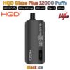 HQD Glaze Plus 12000 Puffs 20MG Black lce