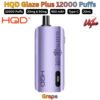 HQD Glaze Plus 12000 Puffs 20MG Grape