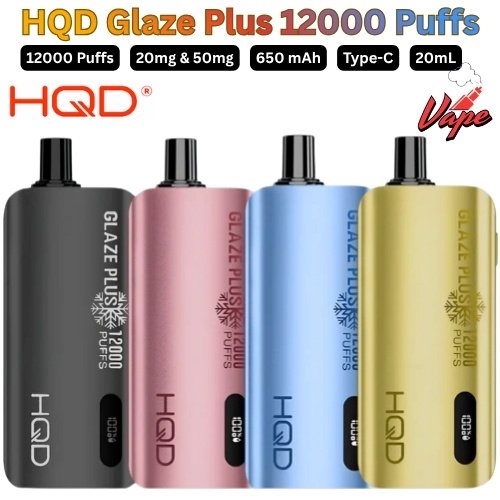 HQD Glaze Plus 12000 Puffs 50MG All Flavors in Dubai