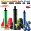 HQD Maxx 2500 Puffs 50MG All Flavors Abu Dhabi