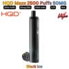 HQD Maxx 2500 Puffs 50MG Black lce