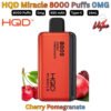 HQD Miracle 8000 Puffs 0MG Cherry Pomegranate