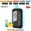 Remit Mega 18000 Puffs 0MG Blue Razz Lemonade in Abu Dhabi