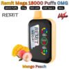 Remit Mega 18000 Puffs 0MG Mango Peach in DXB