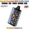 Remit Popmist 60000 Puffs 0MG Blueberry Raspberry in Abu Dhabi