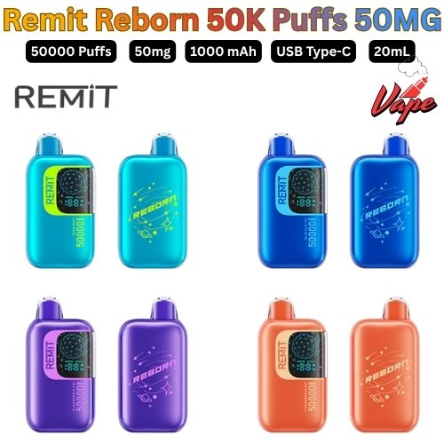 Remit Reborn 50000 Puffs 50MG All Flavors in Dubai