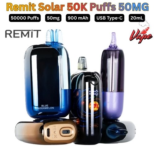 Remit Solar 50000 Puffs 50MG All Flavors in Dubai