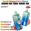 Remit Waspe 4 in 1 Flavor 100000 Puffs 50MG Blueberry Ice, Black Knight, Strawberry Ice, Strawberry Watermelon (1)