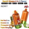 Remit Waspe 4 in 1 Flavor 100000 Puffs 50MG Red Bull Ice, Banana Ice, Pineapple Coconut lce, Triple Mango Ice (1)
