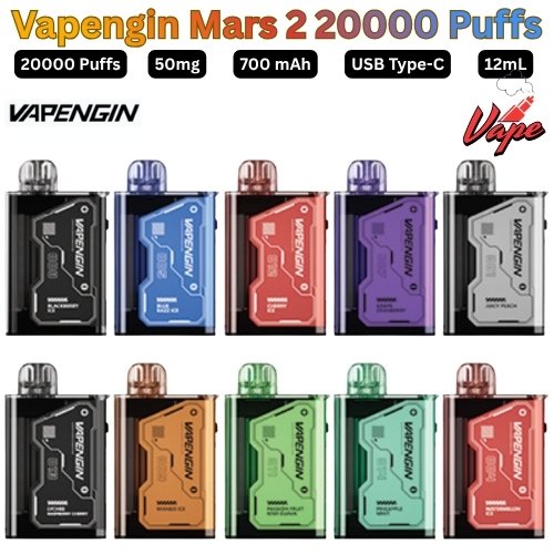 Vapengin Mars 2 20000 Puffs 50MG All Flavors in Dubai