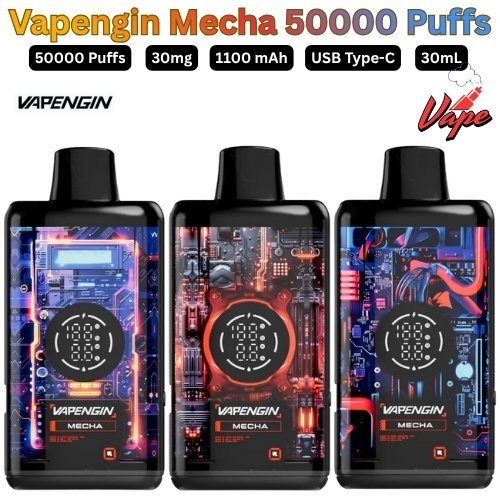 Vapengin Mecha 50000 Puffs 30MG All Flavors in Dubai