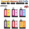 Vapengin Mercury 600 Puffs 20MG All Flavors in Dubai