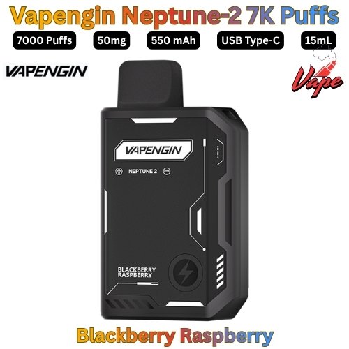 Vapengin Neptune 2 7000 Puffs 50MG Blackberry Raspberry