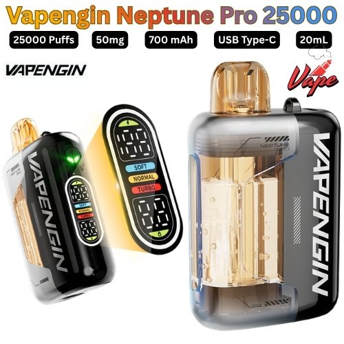 Vapengin Neptune Pro 25000 Puffs 50MG All Flavors in Dubai