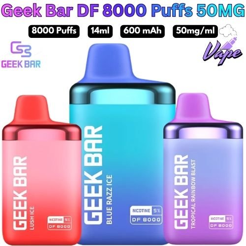 Geek Bar DF 8000 Puffs 50MG All Flavors in UAe
