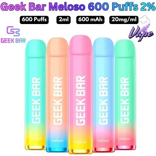Geek Bar Meloso 600 Puffs 20MG All Flavors in UAE
