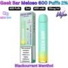 Geek Bar Meloso 600 Puffs 20MG Blackcurrant Menthol in Abu Dhabi