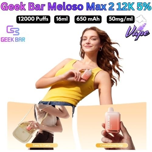Geek Bar Meloso Max 2 12000 Puffs 50MG All Flavors UAE