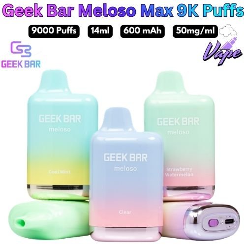 Geek Bar Meloso Max 9000 Puffs 50MG All Flavors in UAE