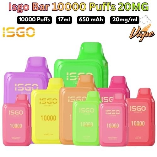 Isgo Bar 10000 Puffs 20MG All Flavors in Dubai