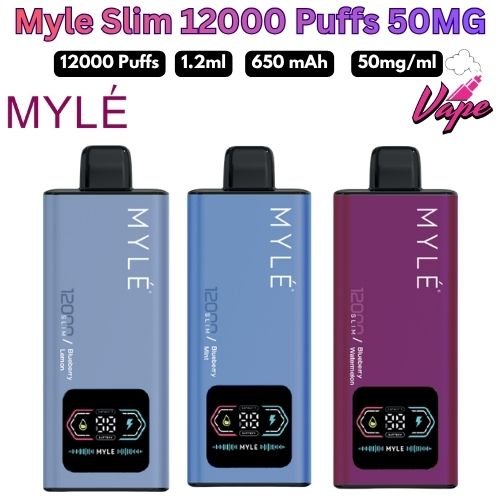 Myle Slim 12000 Puffs 50MG All Flavors in Dubai