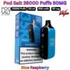 Pod Salt 35000 Puffs 50MG Blue Raspberry in Abu Dhabi
