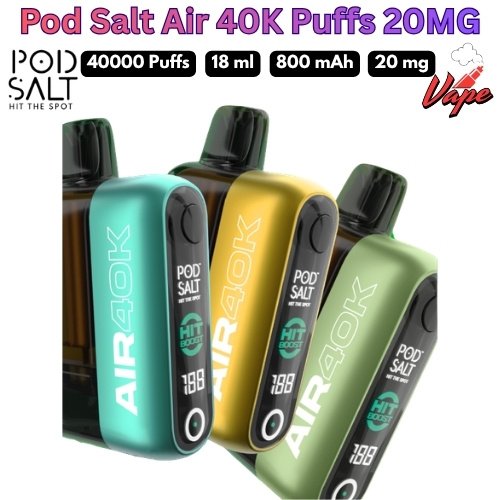 Pod Salt Air 40000 Puffs 20MG All Flavors in Dubai