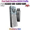 Pod Salt Evolve 6000 Puffs 20MG Blueberry Mist in Abu Dhabi