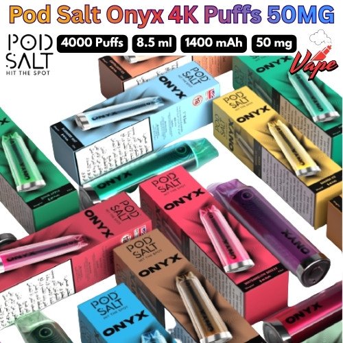 Pod Salt Onyx 4000 Puffs 50MG All Flavors in Dubai
