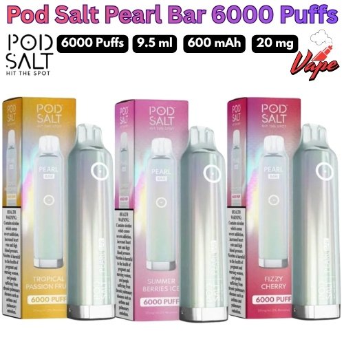 Pod Salt Pearl Bar 6000 Puffs 20MG All Flavors in Dubai