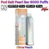 Pod Salt Pearl Bar 6000 Puffs 20MG Citrus Peach in UAE