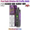 Pod Salt Shisha 8000 Puffs 3MG Blackcurrant Ice in Abu Dhabi