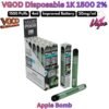 VGOD Disposable Pod 1K 1500 Puffs 20MG Apple Bomb in Abu Dhabi