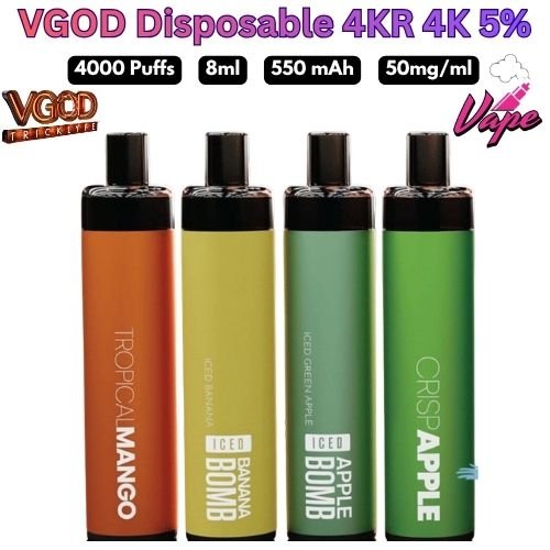 VGOD Disposable Pod 4KR 4000 Puffs 50MG All Flavors in Dubai
