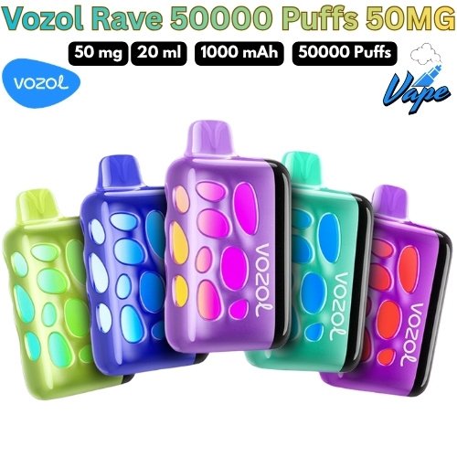 Vozol Rave 50000 Puffs 50MG All Flavors in Dubai
