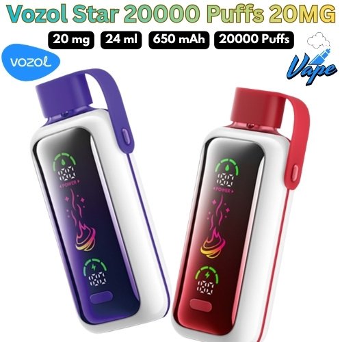 Vozol Star 20000 Puffs 20MG All Flavors in Dubai
