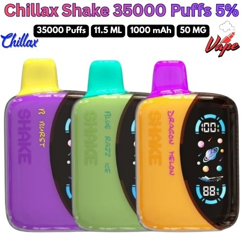 Chillax Shake 35000 Puffs 50MG All Flavors Disposable Vape in UAE