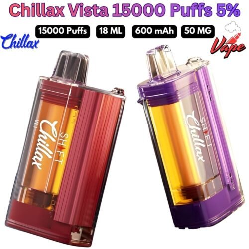 Chillax Vista 15000 Puffs 50MG All Flavors Disposable Vape in UAE