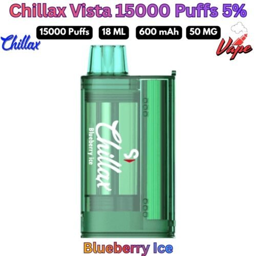 Chillax Vista 15000 Puffs 50MG Blueberry Ice Disposable Vape in UAE