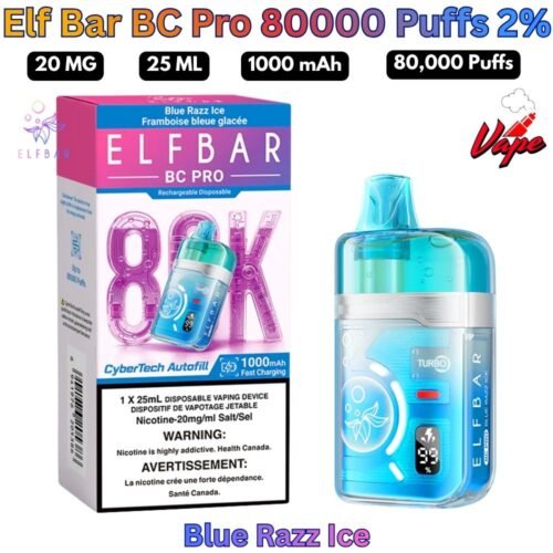 Elf Bar BC Pro 80000 Puffs 20MG Blue Razz Ice